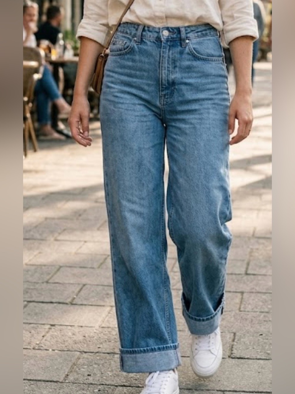 BDG Urban Outfitters High Rise Baggy Straight Leg Blue Jeans Women's Size 25